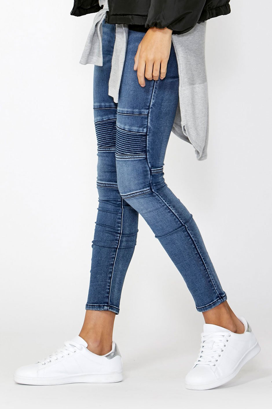 [TEST] Girls Denim Biker Jean