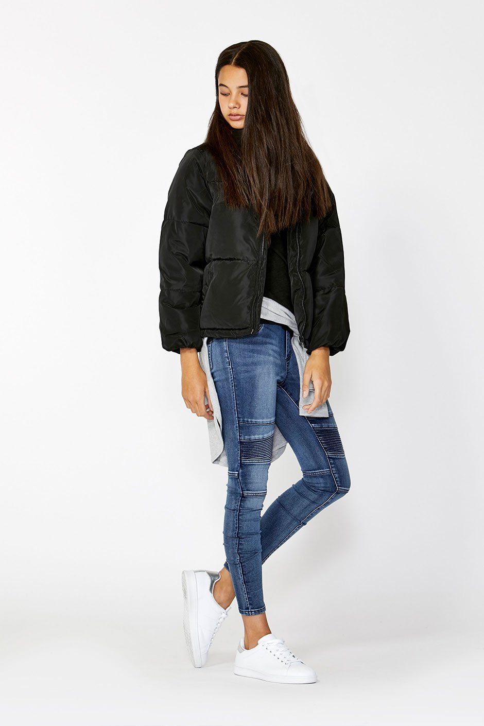 [TEST] Girls Denim Biker Jean