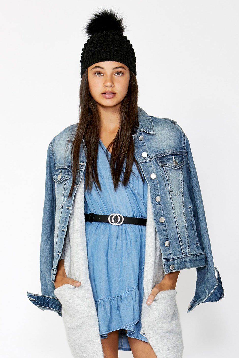 [TEST] Kids Chambray Wrap Dress