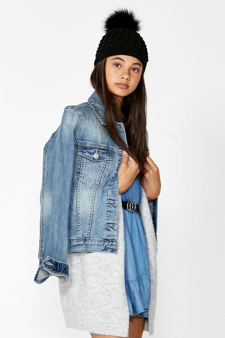 [TEST] Kids Chambray Wrap Dress
