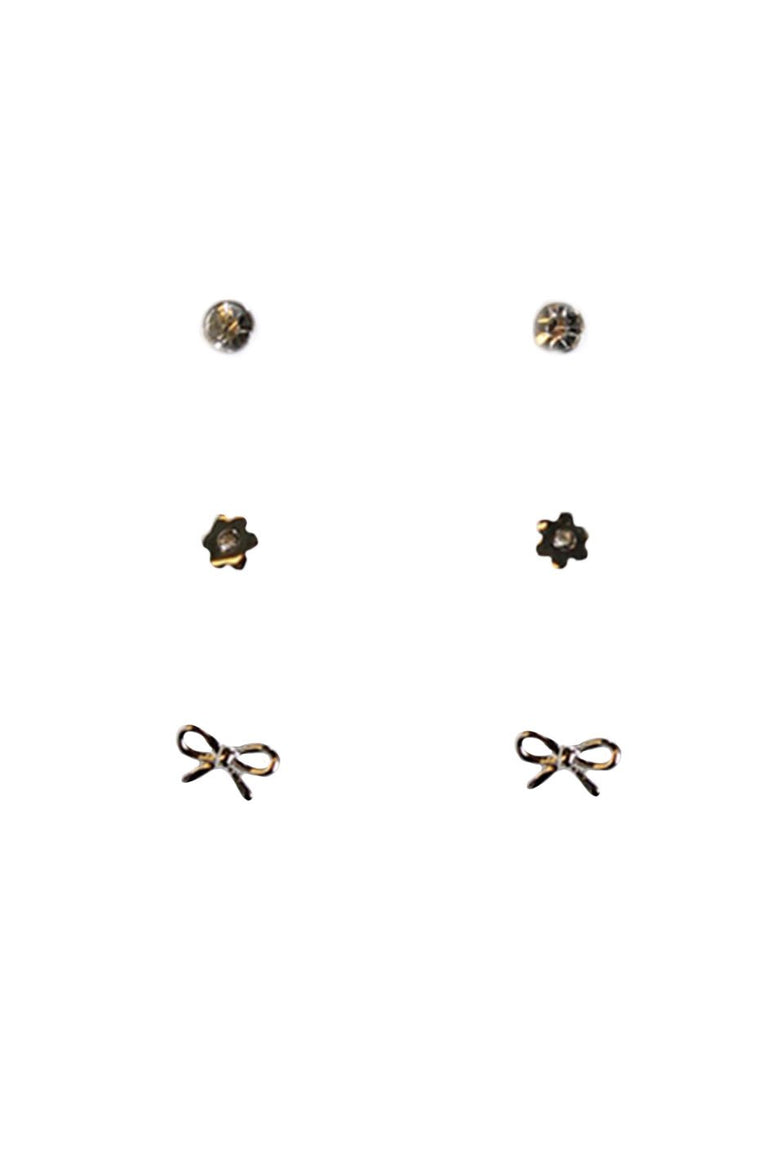 [TEST] Kids Bow Flower Disc Stud Set