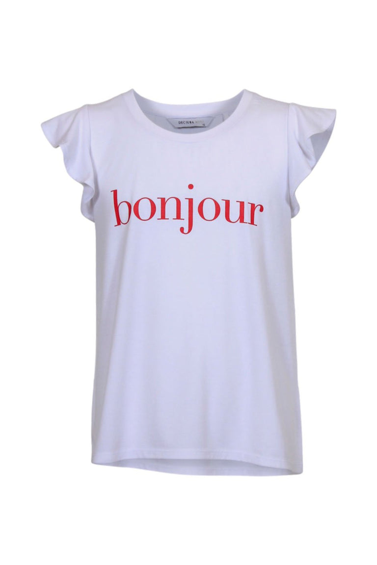 [TEST] Kids Bonjour Frill Sleeve Tee