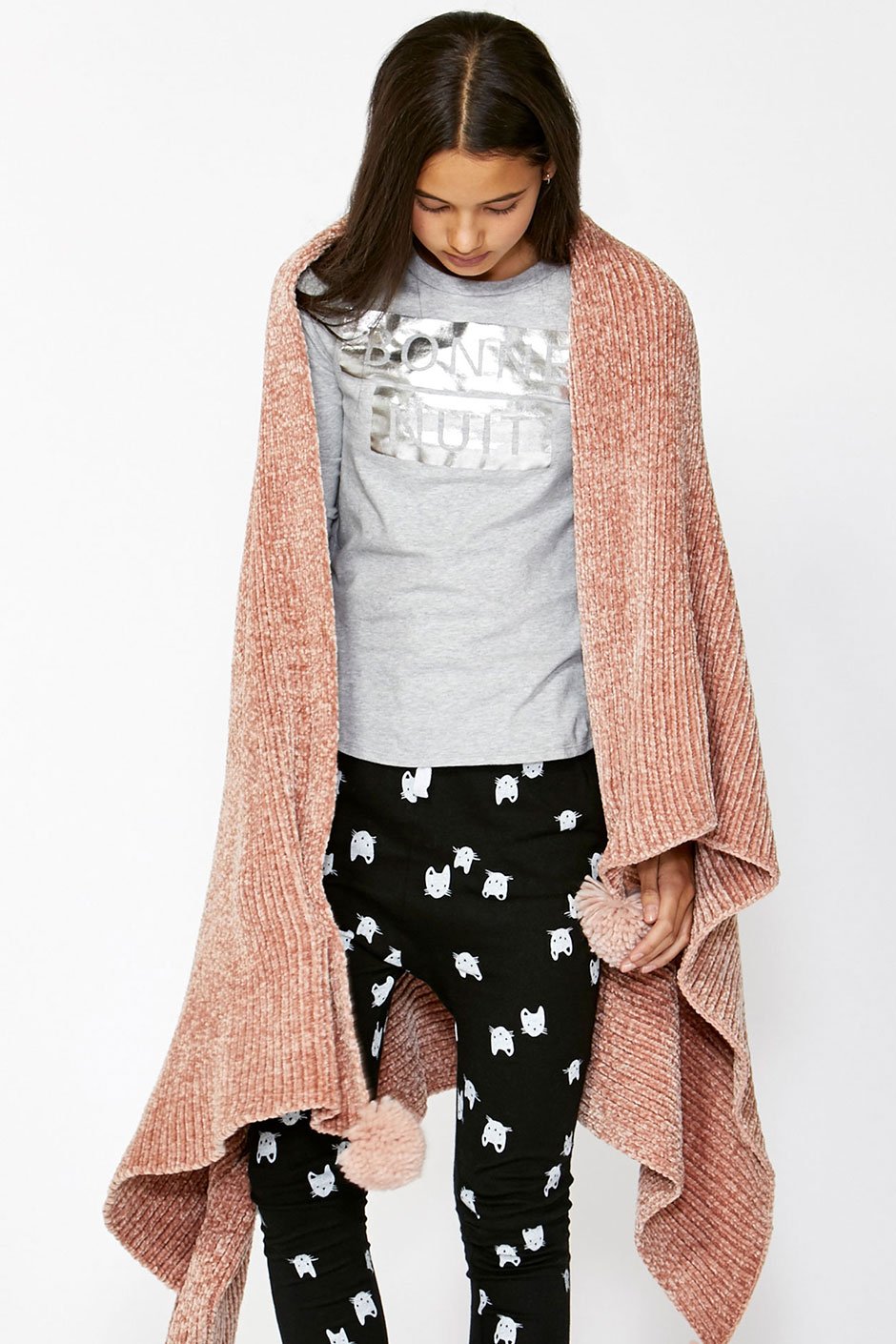 [TEST] Kids Cat Print Long PJ Set