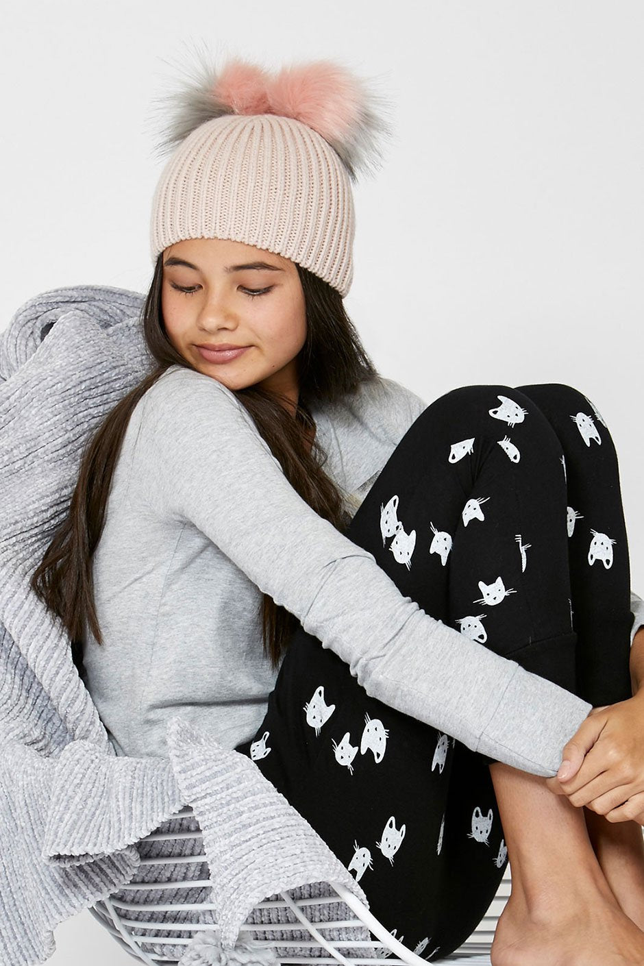 [TEST] Kids Double Pom Pom Beanie