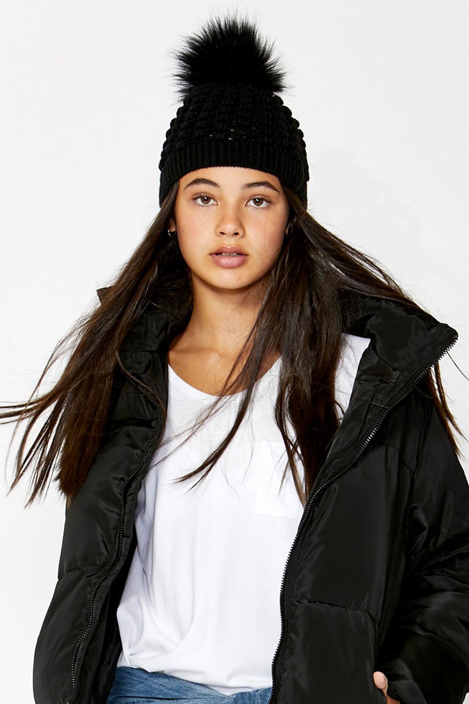 [TEST] Kids Single Pom Pom Beanie