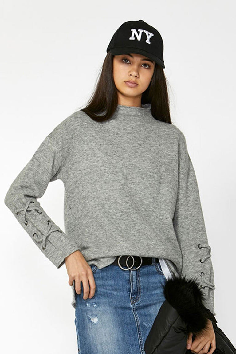 [TEST] Kids Lace Up Sleeve Knit