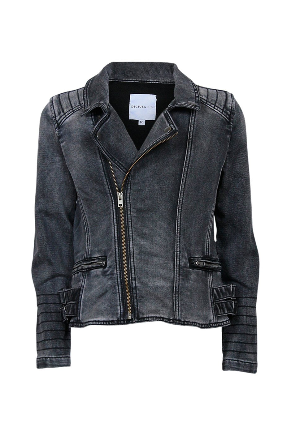 [TEST] Kids Denim Biker Detail Jacket