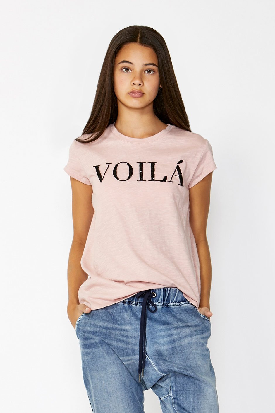 [TEST] Kids Voilà Sequin Text Tee