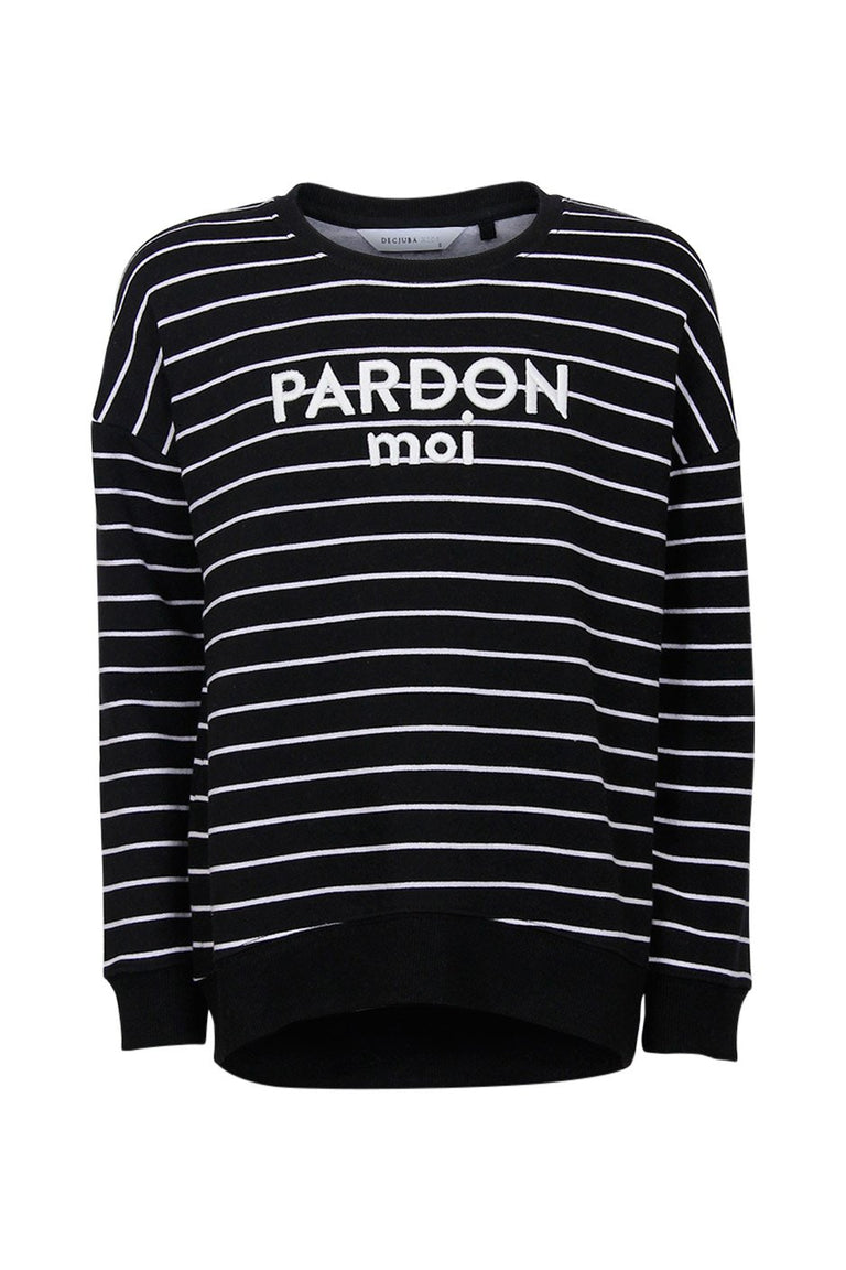 [TEST] Kids Pardon Moi Stripe Sweat