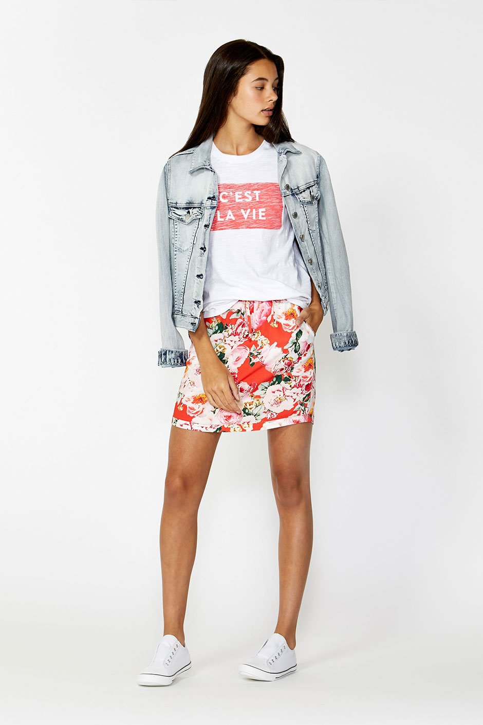 [TEST] Kids Printed Curved Hem Skirt