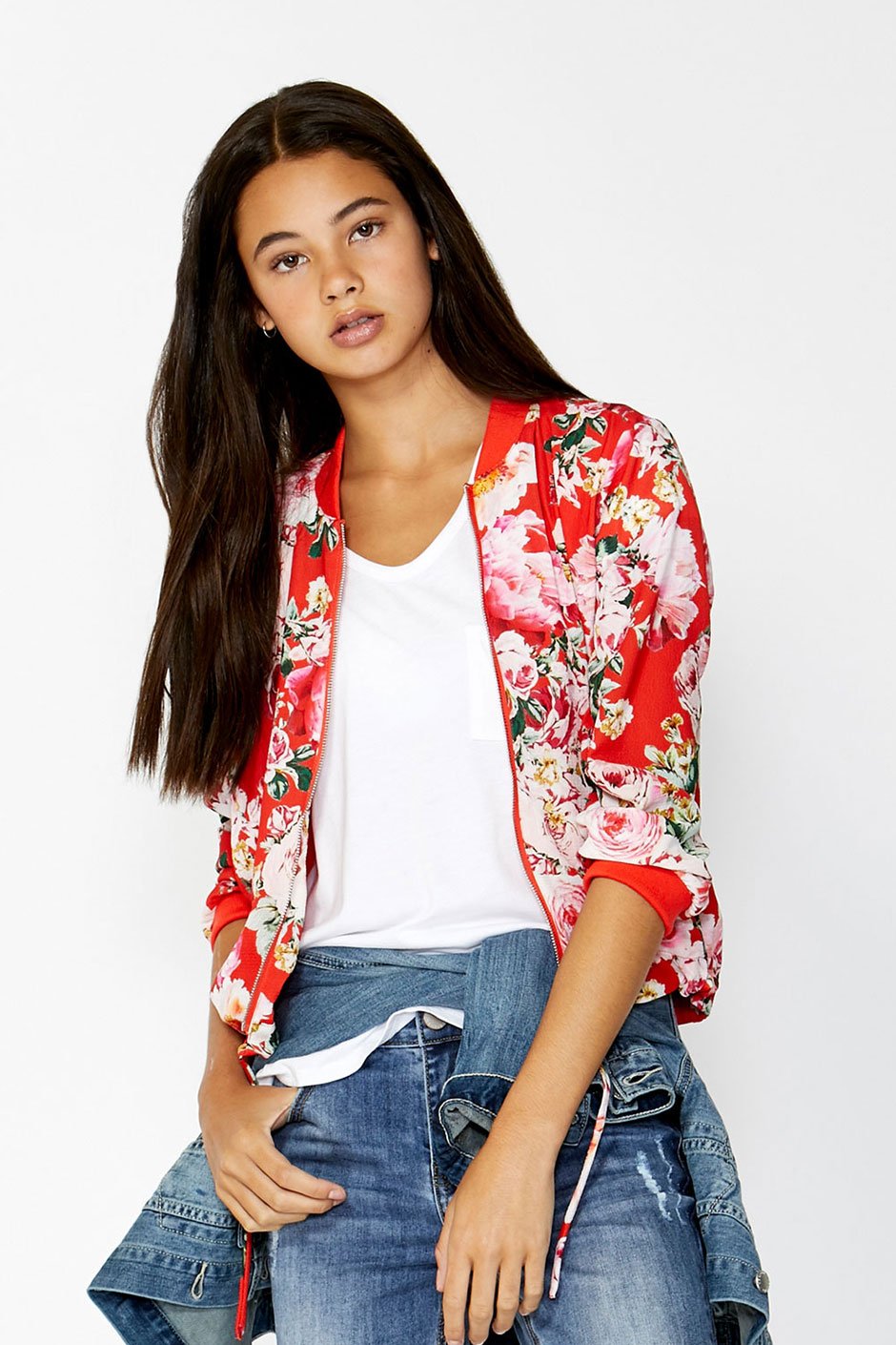 [TEST] Kids Floral Print Bomber