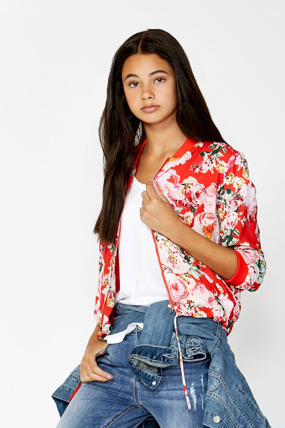 [TEST] Kids Floral Print Bomber