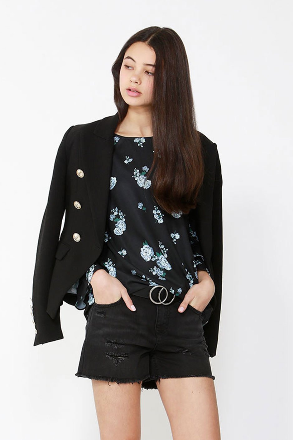 [TEST] Kids Printed Ruffle Blouse