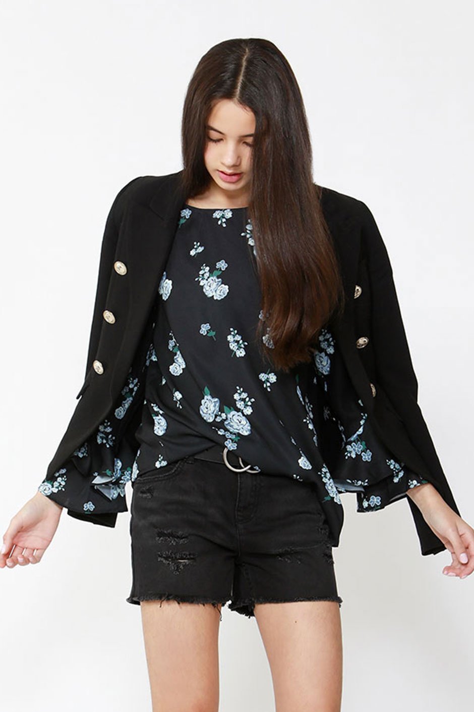 [TEST] Kids Printed Ruffle Blouse