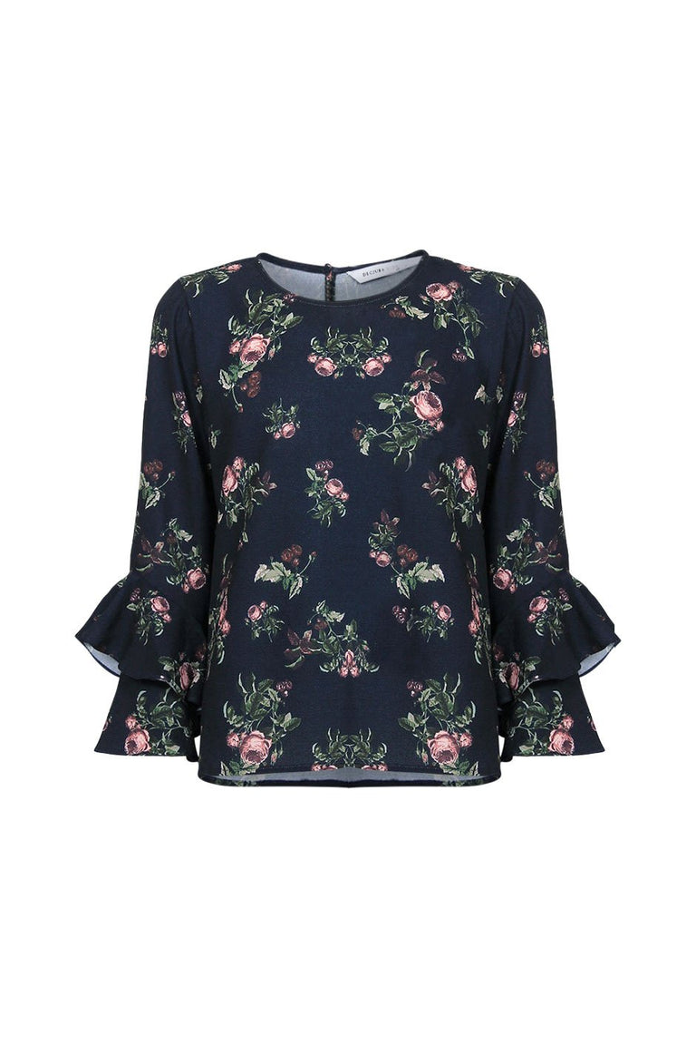 [TEST] Kids Printed Ruffle Blouse