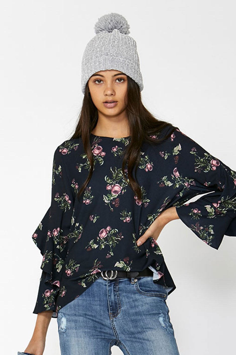 [TEST] Kids Printed Ruffle Blouse
