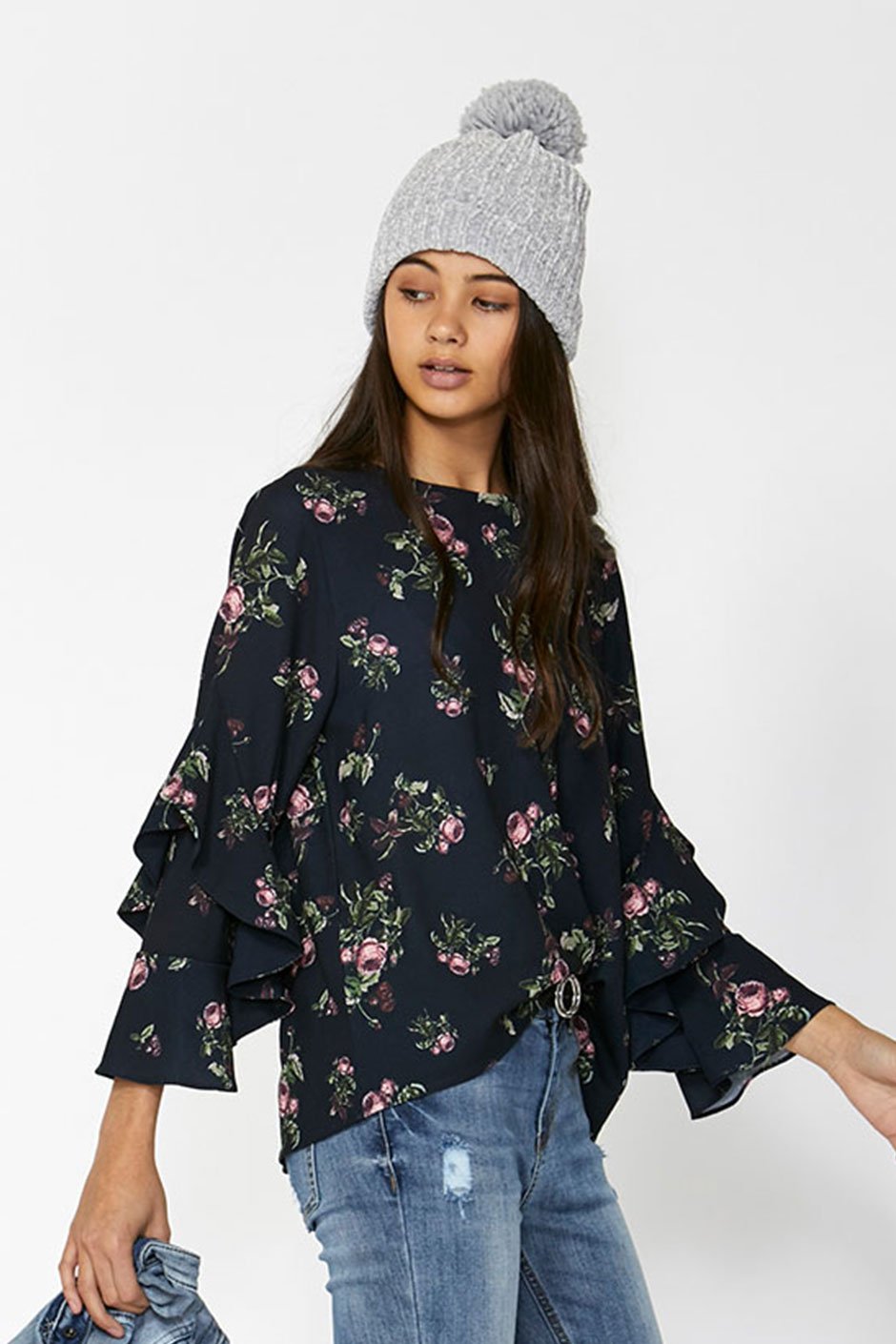 [TEST] Kids Printed Ruffle Blouse