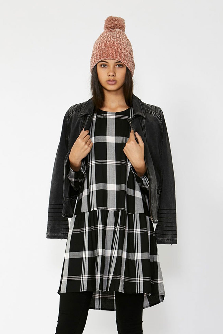 [TEST] Kids Long Sleeve Check Dress