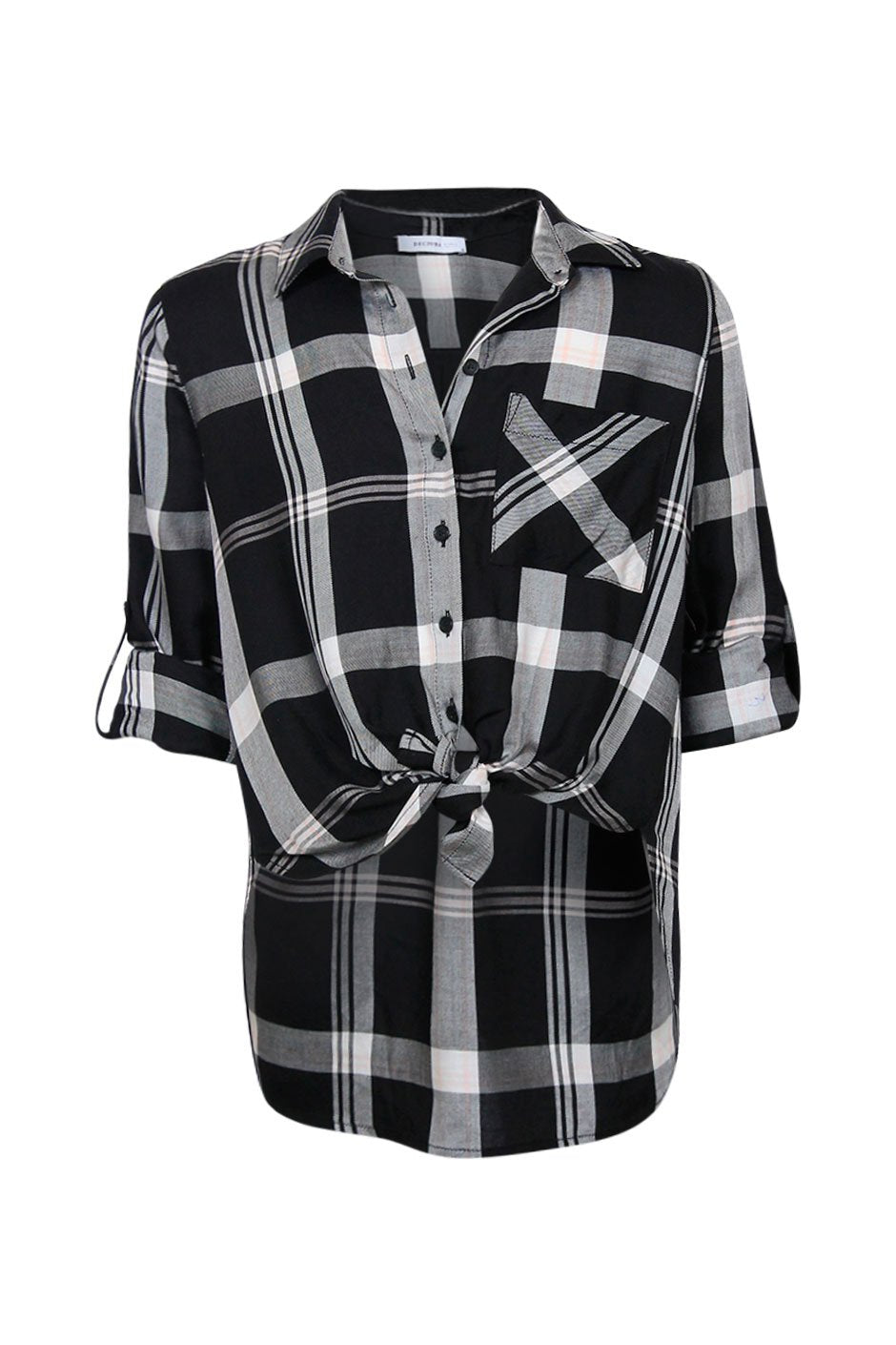 [TEST] Kids Tie Front Check Shirt