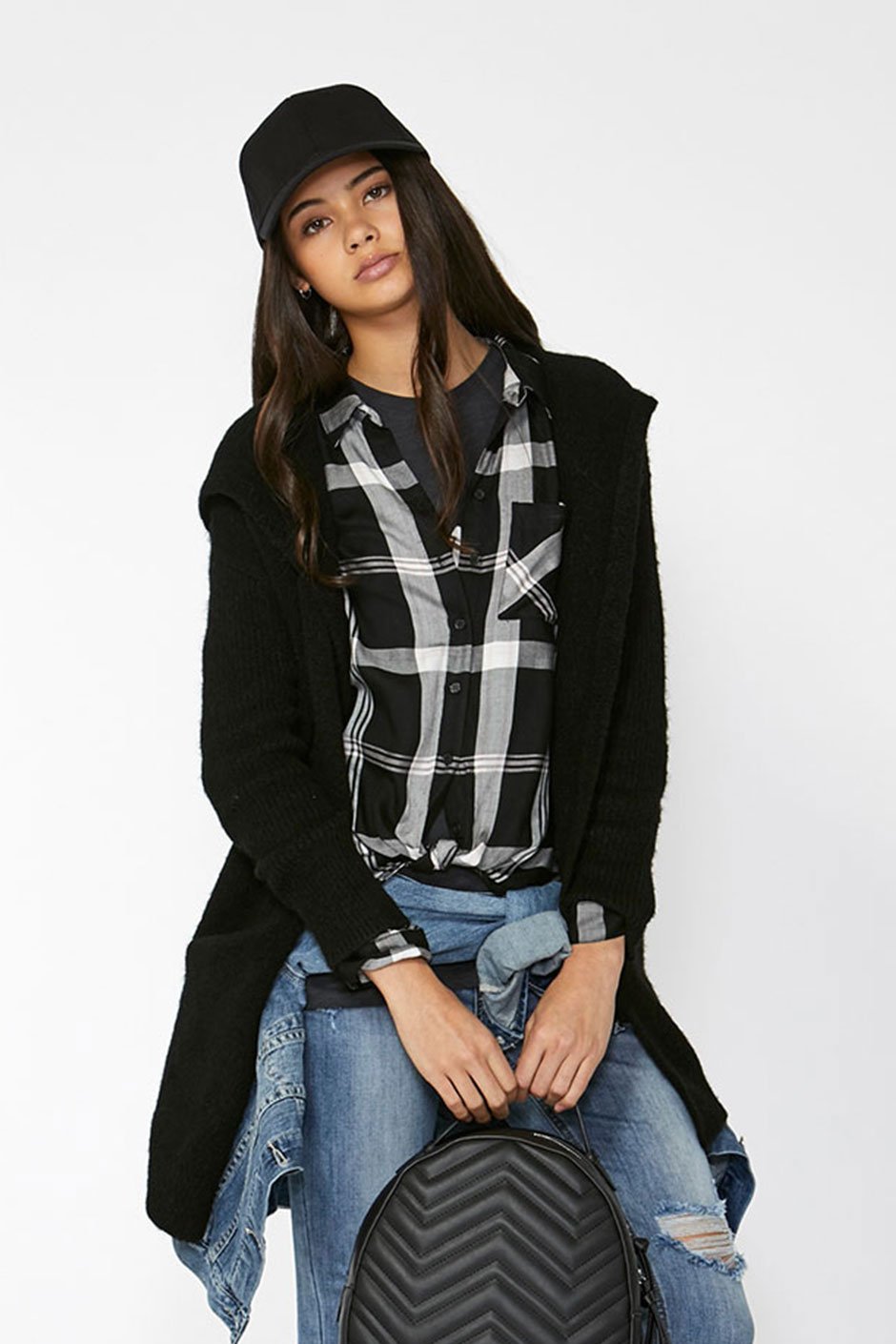 [TEST] Kids Tie Front Check Shirt