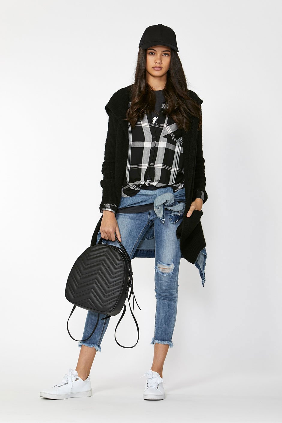 [TEST] Kids Tie Front Check Shirt