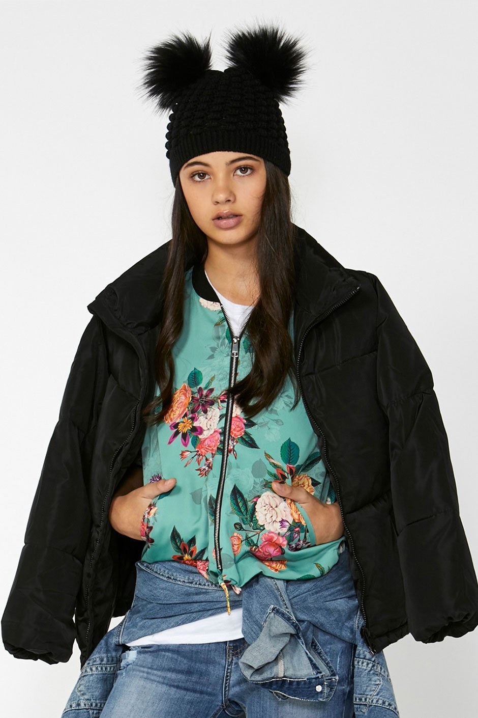 [TEST] Kids Floral Bomber Jacket