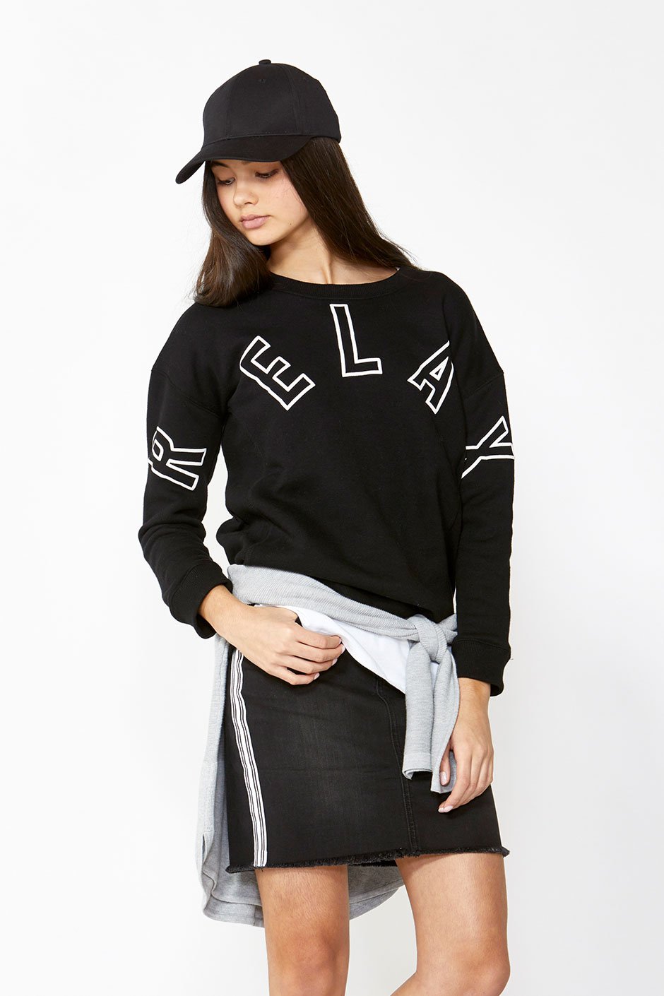 [TEST] Kids Relax Stepped Hem Sweat