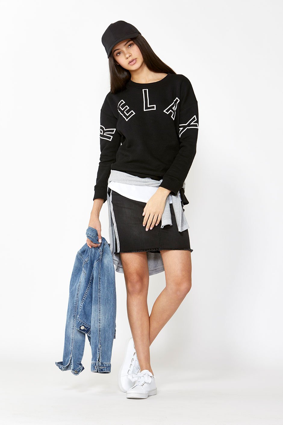 [TEST] Kids Relax Stepped Hem Sweat