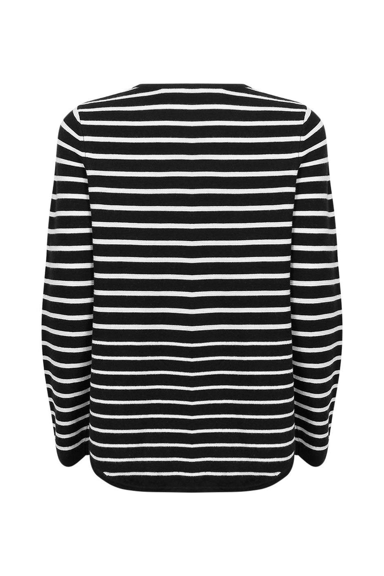 [TEST] Kids Stripe Curve Hem Pullover