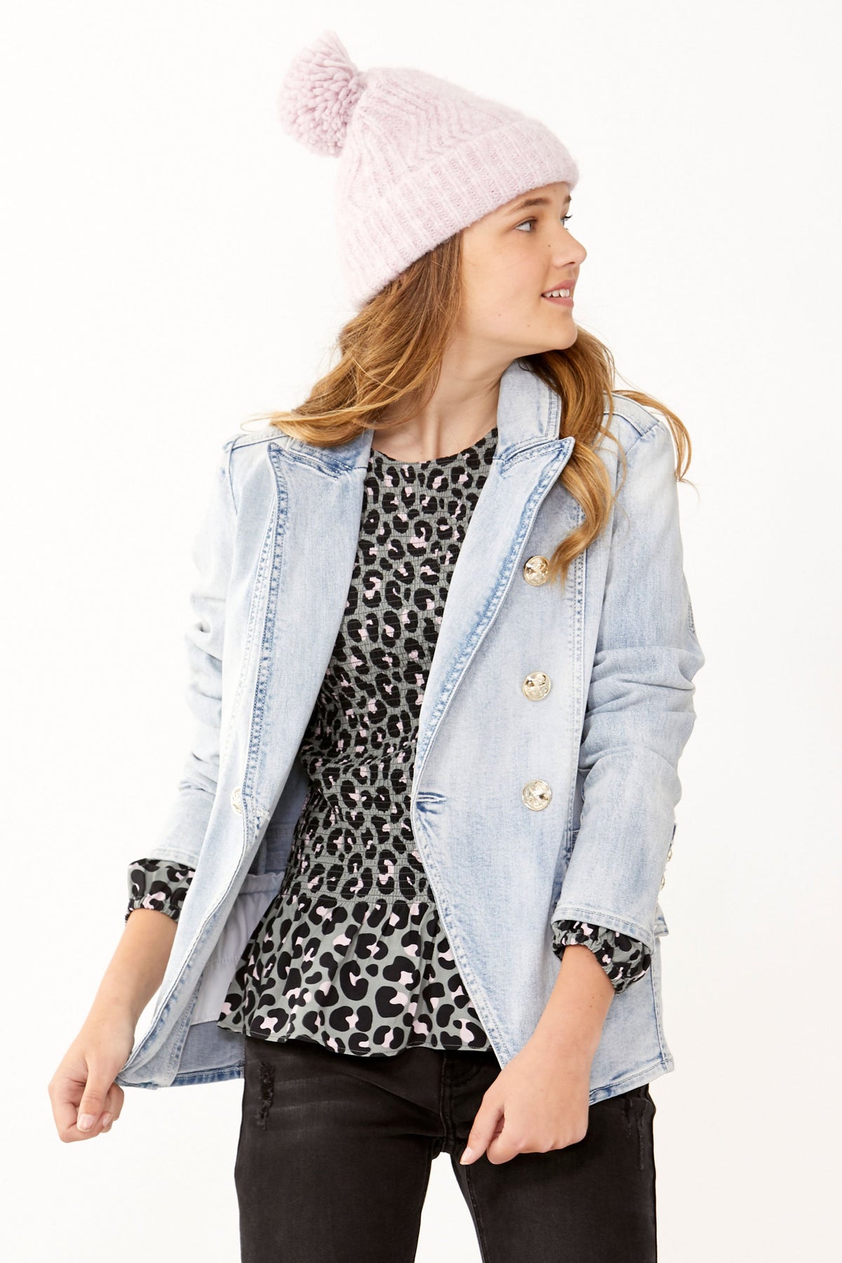 [TEST] Kids Denim Blazer Jacket