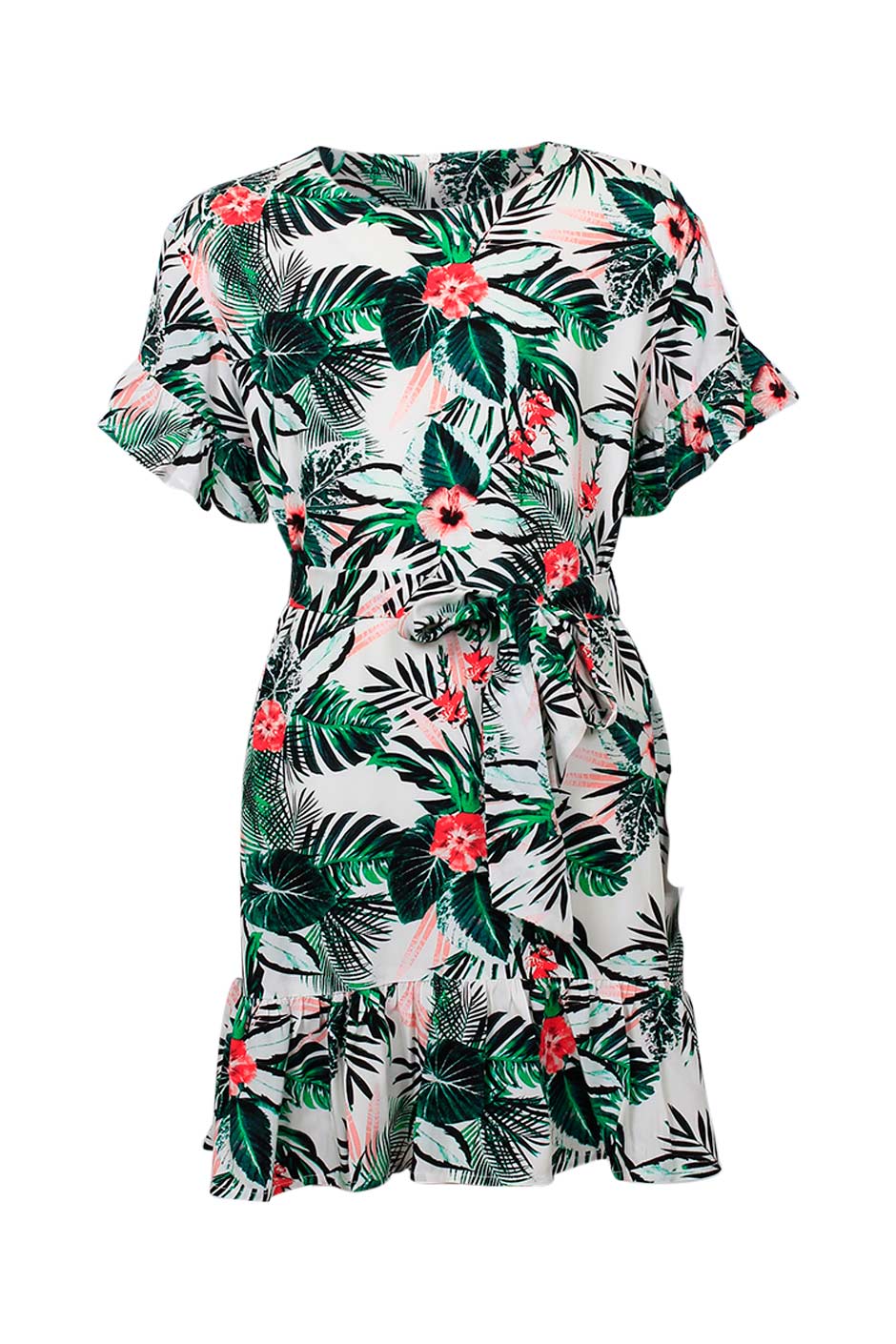 [TEST] Kids Tie Detail Ruffle Dress