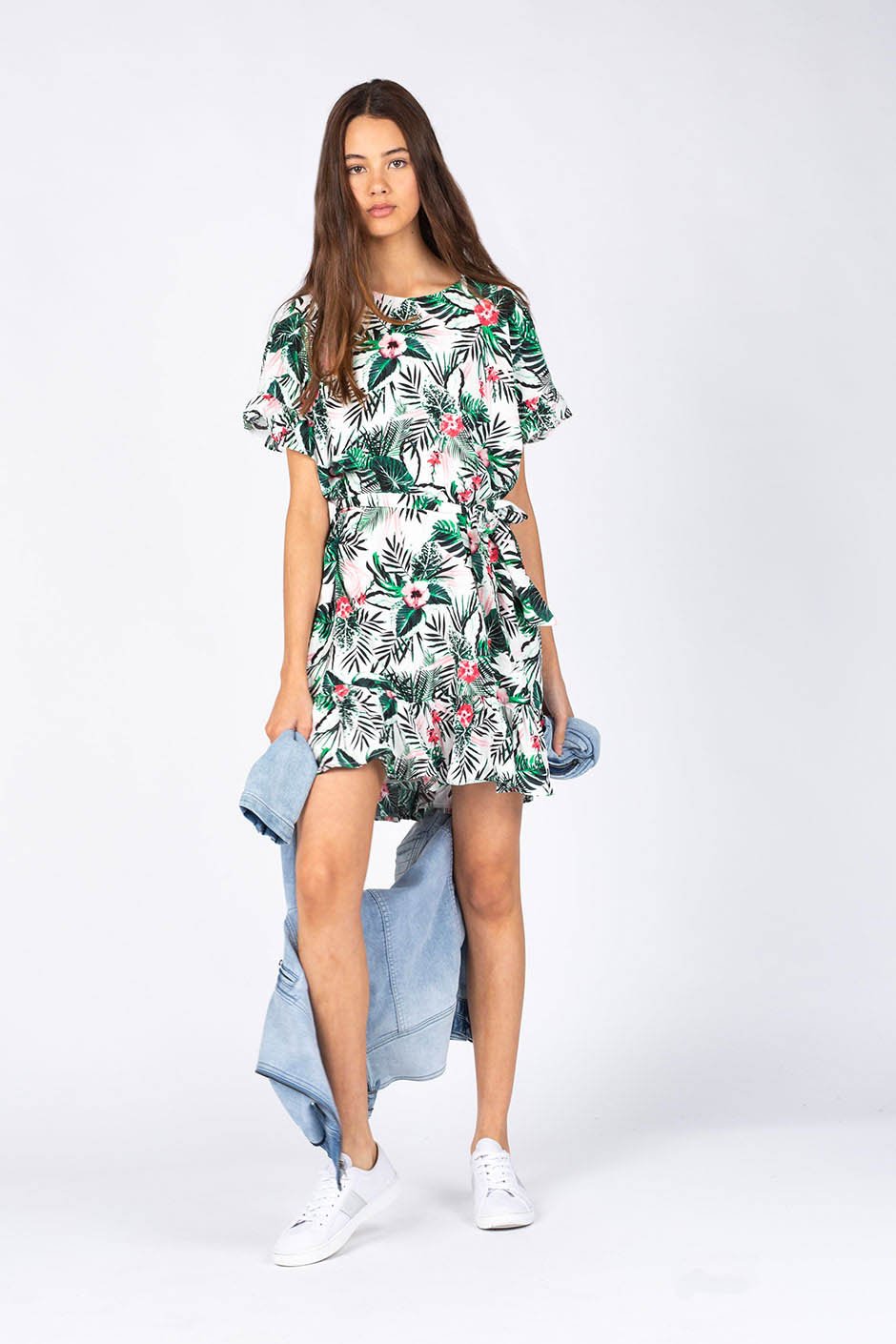 [TEST] Kids Tie Detail Ruffle Dress
