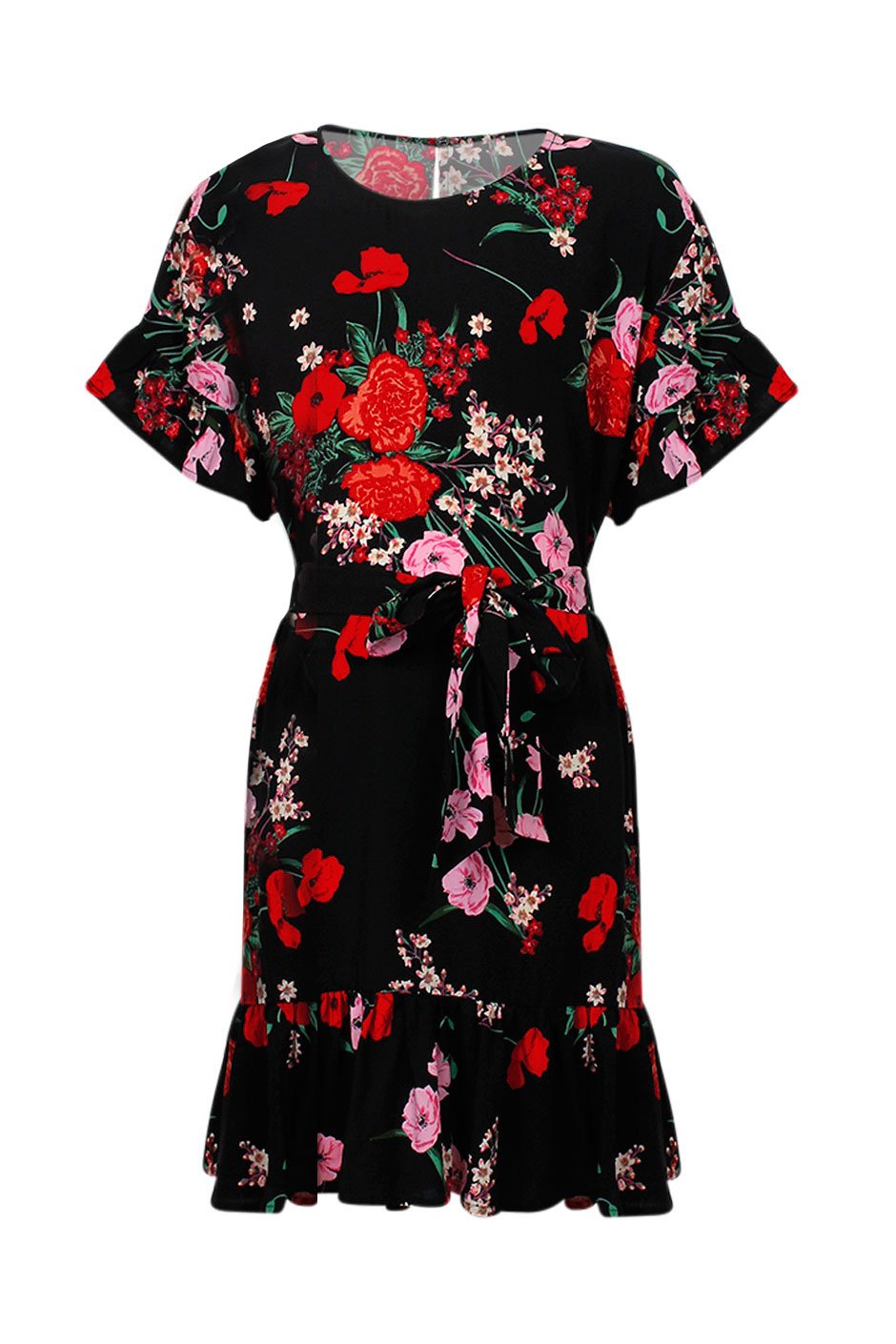 [TEST] Kids Tie Detail Ruffle Dress