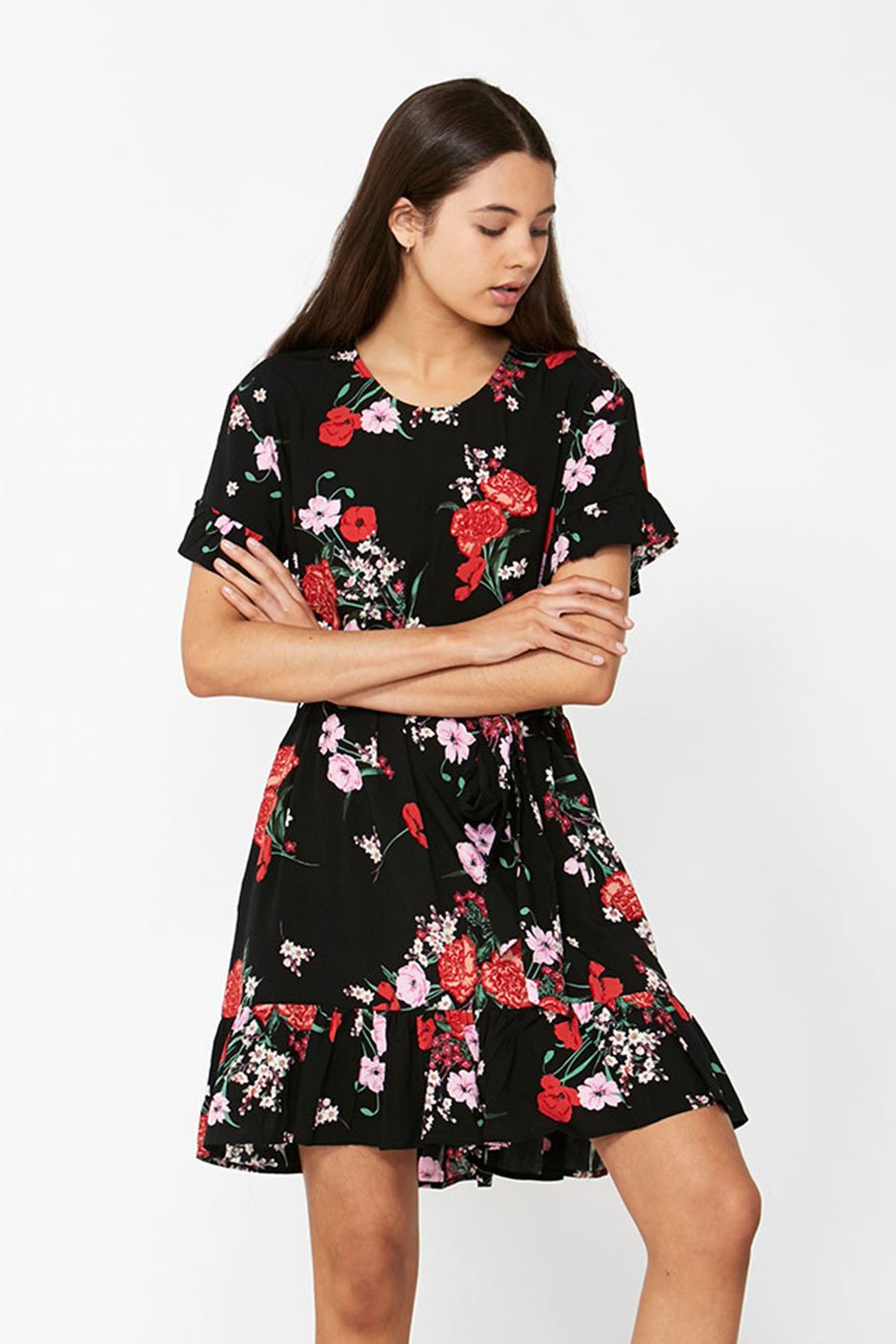 [TEST] Kids Tie Detail Ruffle Dress