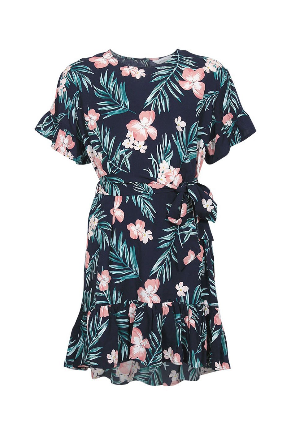 [TEST] Kids Tie Detail Ruffle Dress