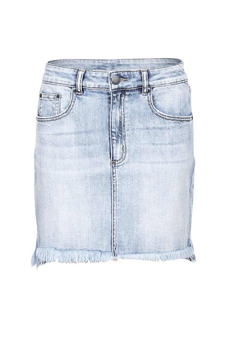 [TEST] Girls Denim Stepped Hem Skirt
