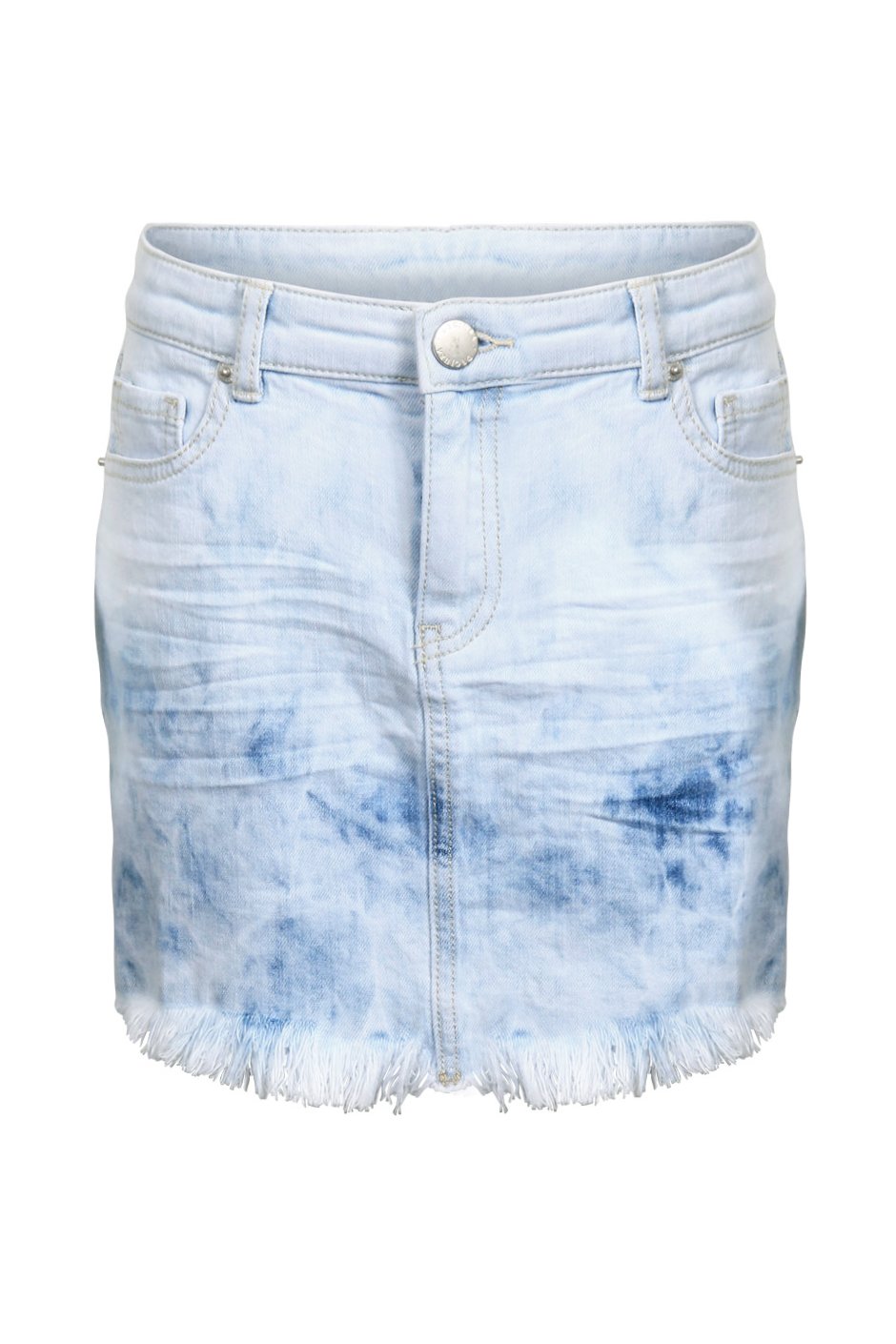 [TEST] Girls Denim Stepped Hem Skirt