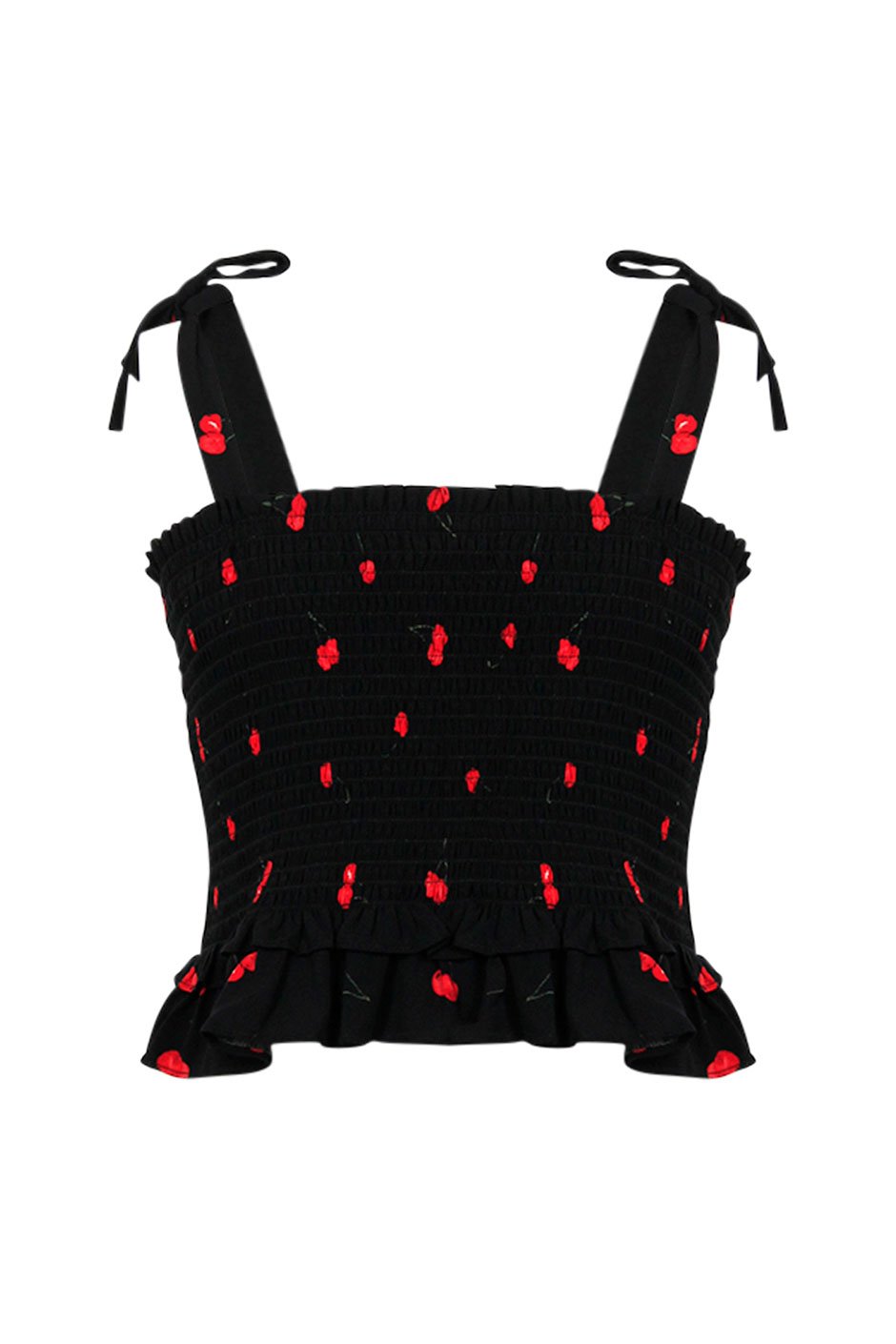 [TEST] Kids Strap Shirred Crop Top