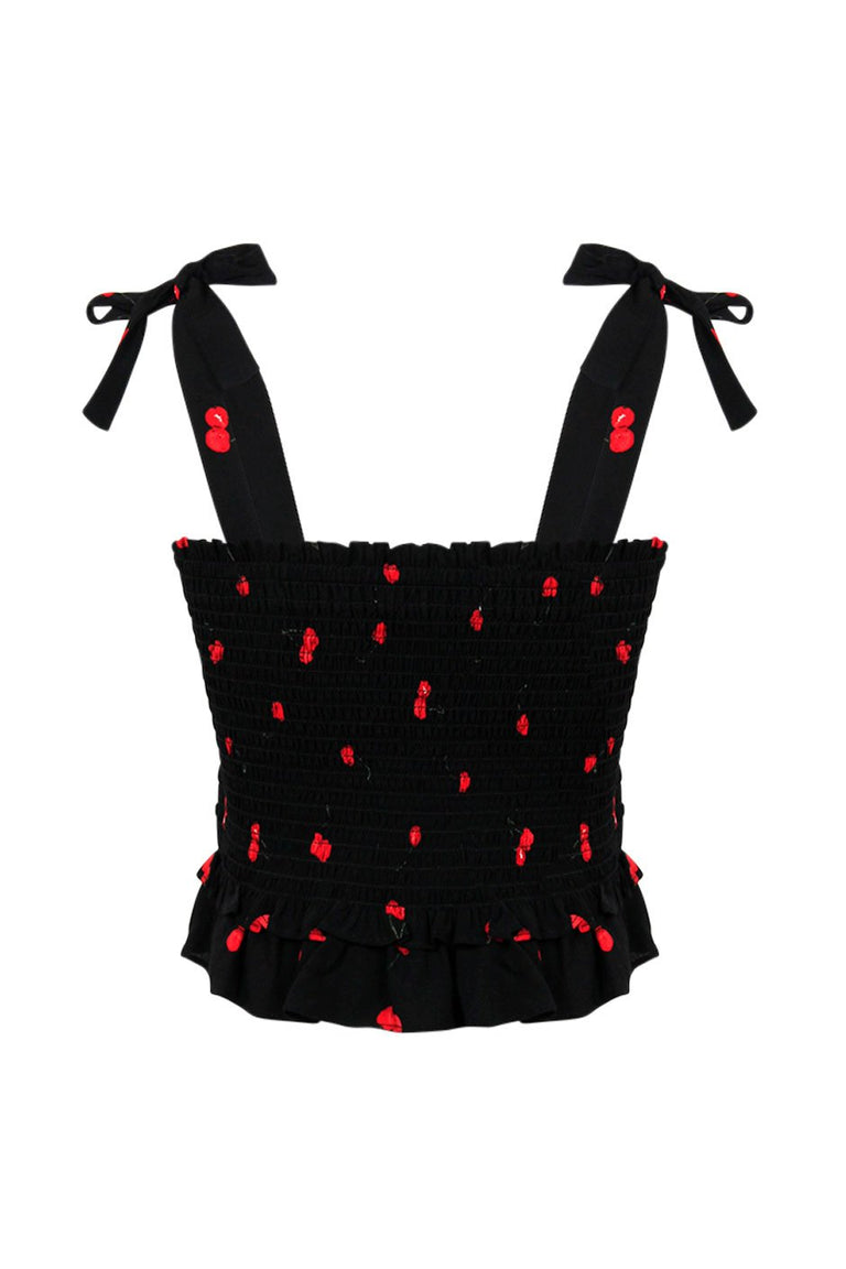[TEST] Kids Strap Shirred Crop Top