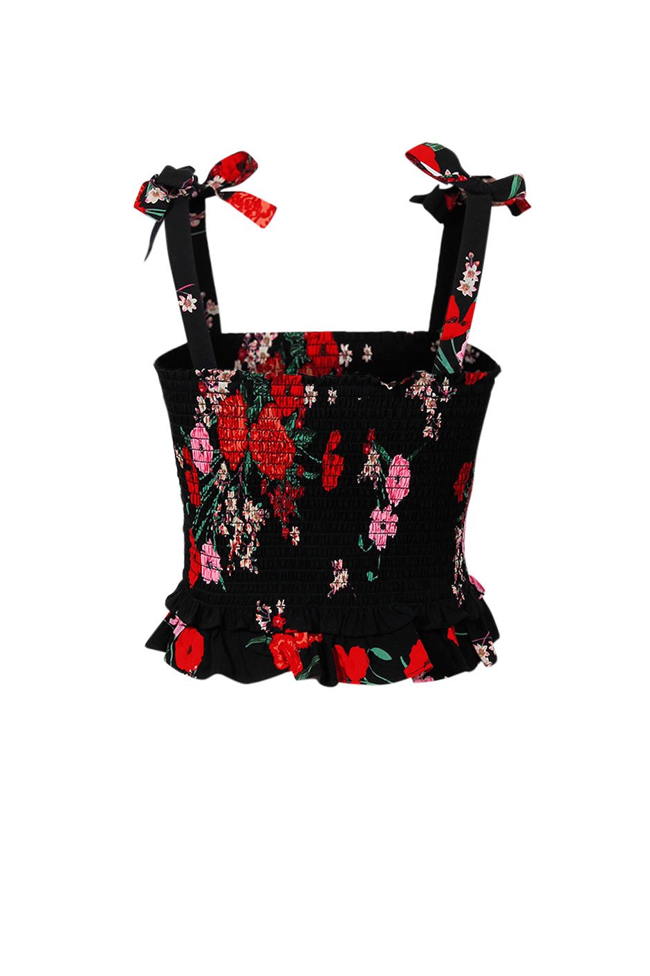 [TEST] Kids Strap Shirred Crop Top