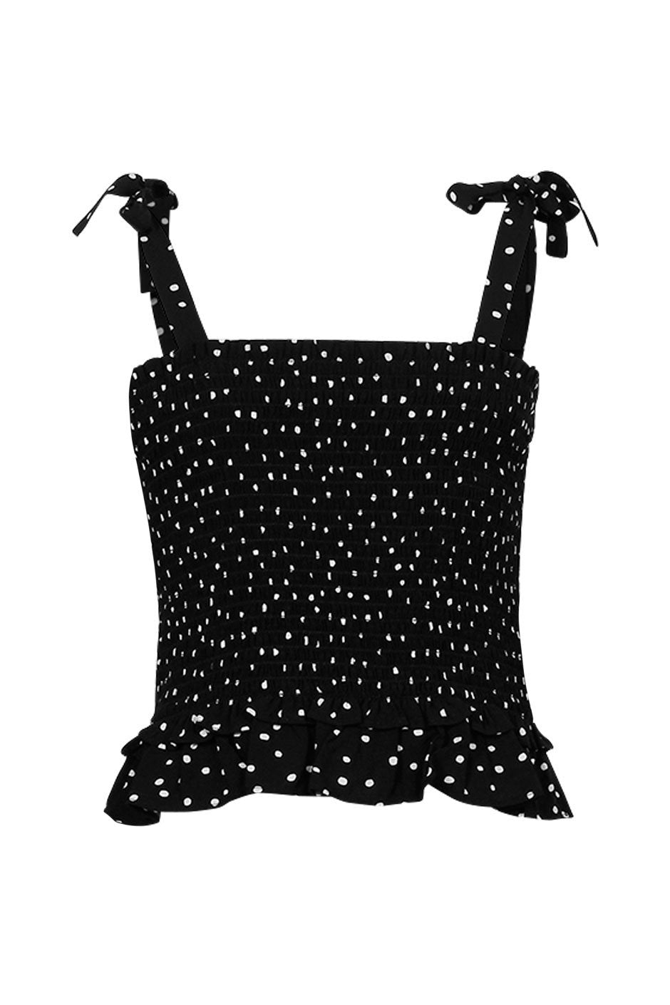 [TEST] Kids Strap Shirred Crop Top