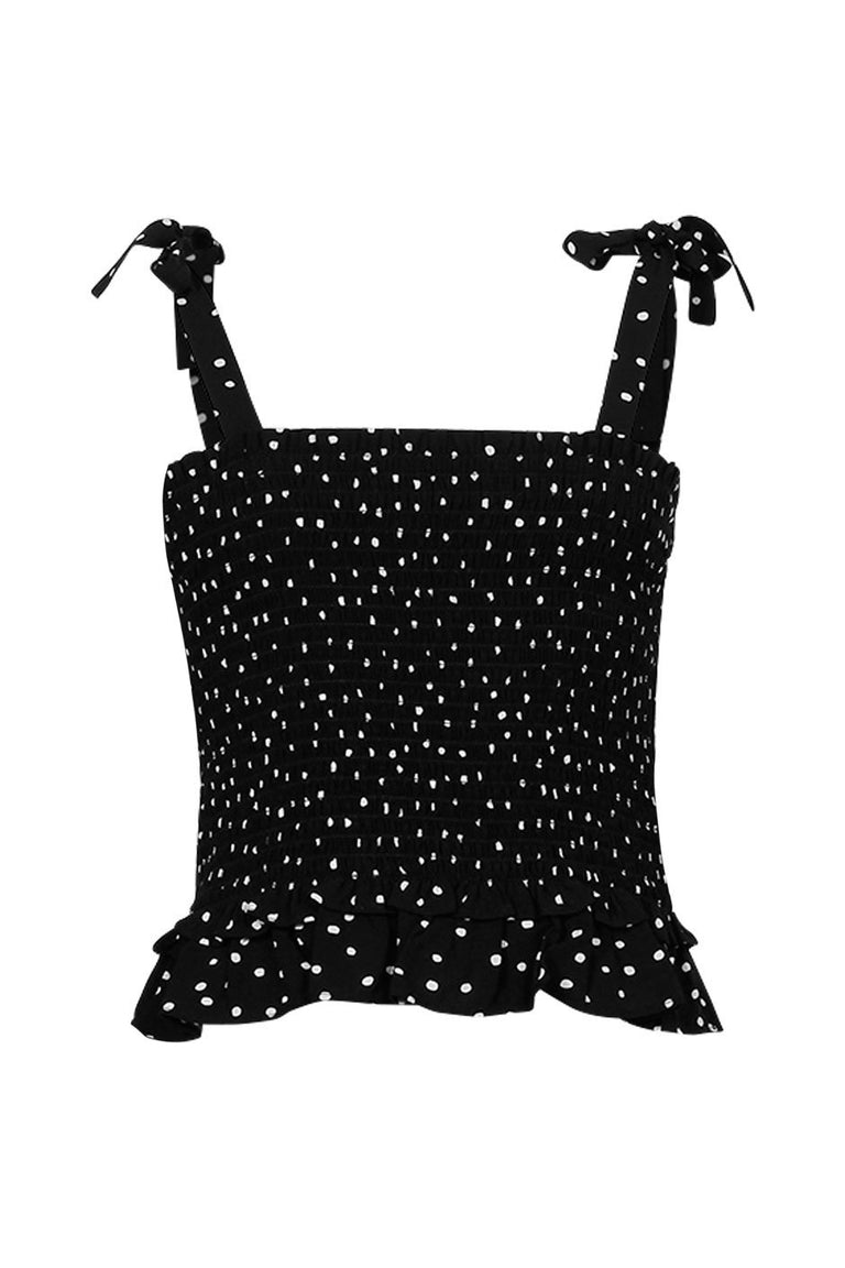 [TEST] Kids Strap Shirred Crop Top