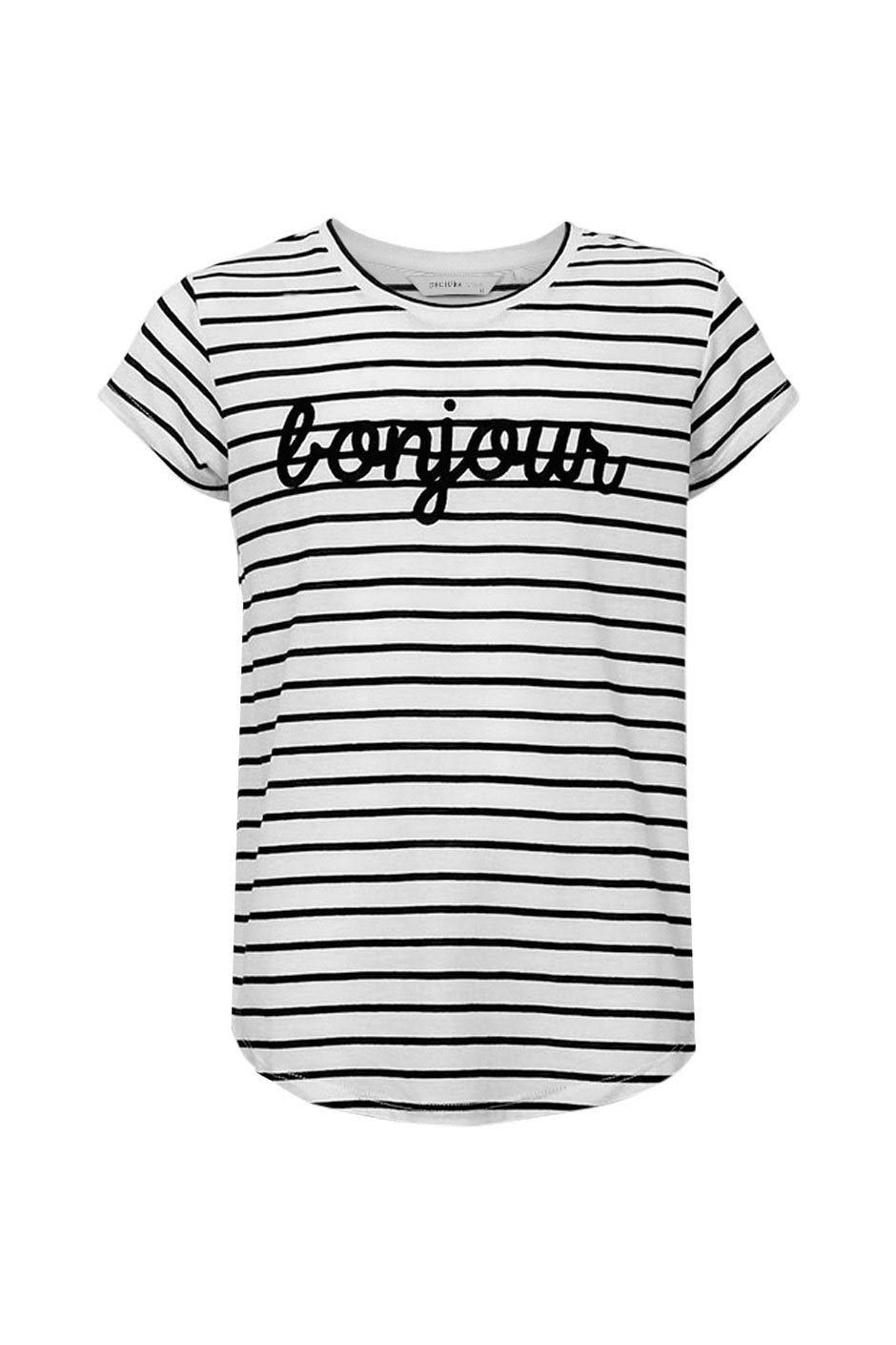[TEST] Kids Bonjour Stripe Tee