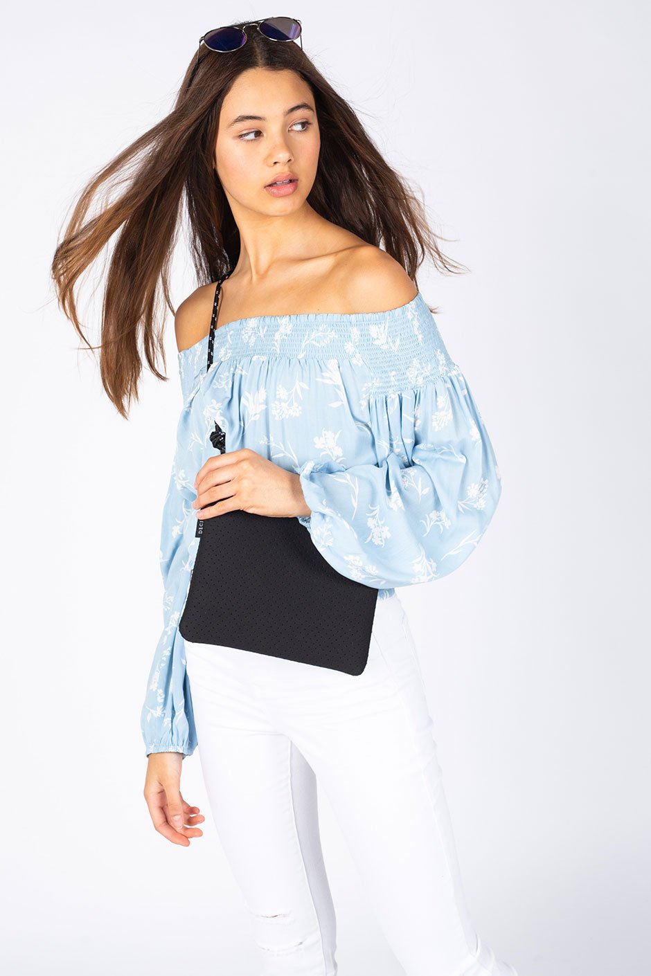 [TEST] Kids Print Off Shoulder  Top