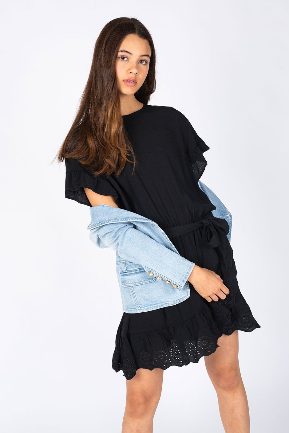 [TEST] Kids Broiderie Wrap Dress