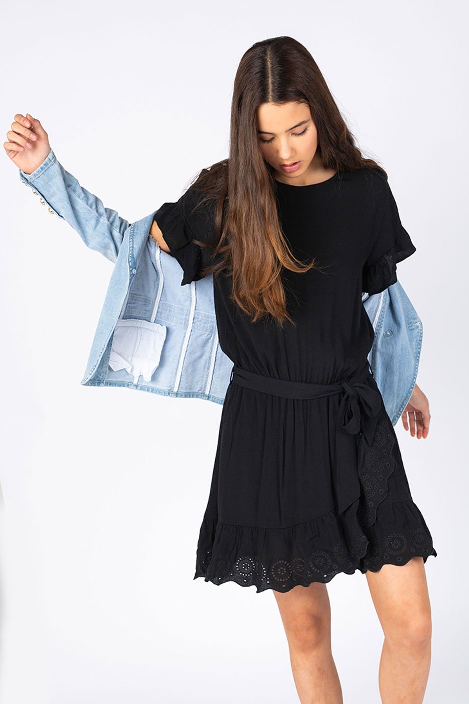 [TEST] Kids Broiderie Wrap Dress