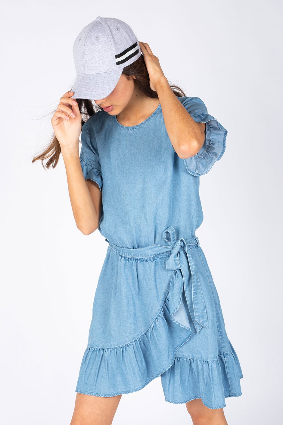 [TEST] Kids Chambray Wrap Tie Dress