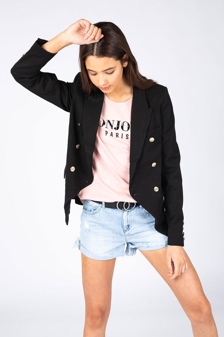[TEST] Kids Bonjour Beaded Tee