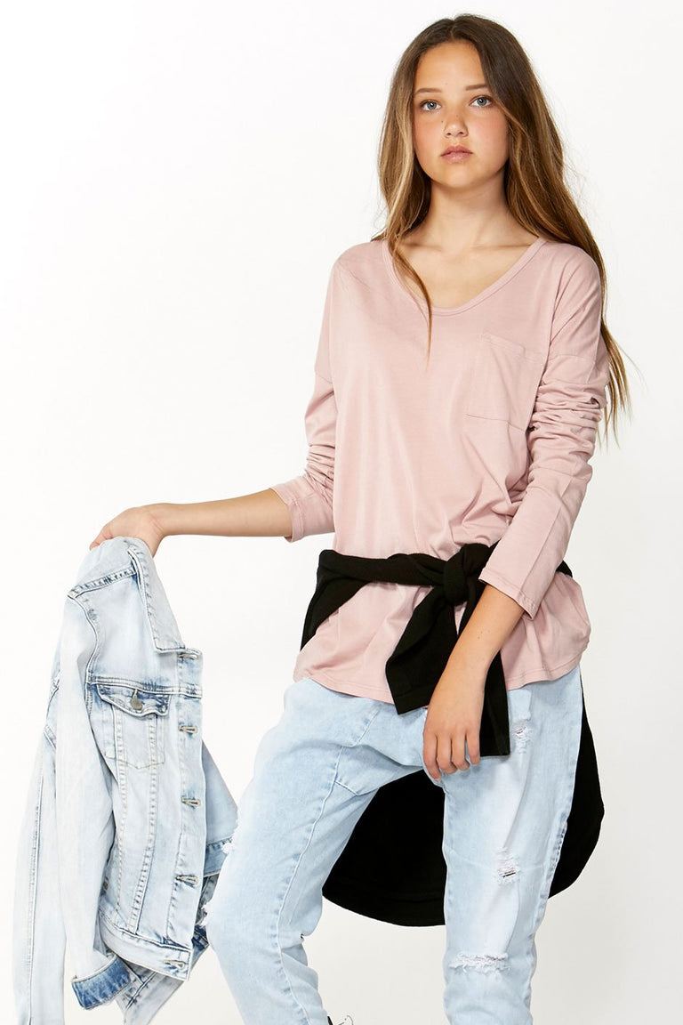 [TEST] Girls Long Sleeve Slouch Tee