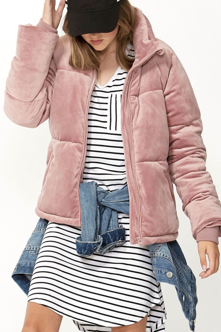 [TEST] Kids Velour Cropped Puffer